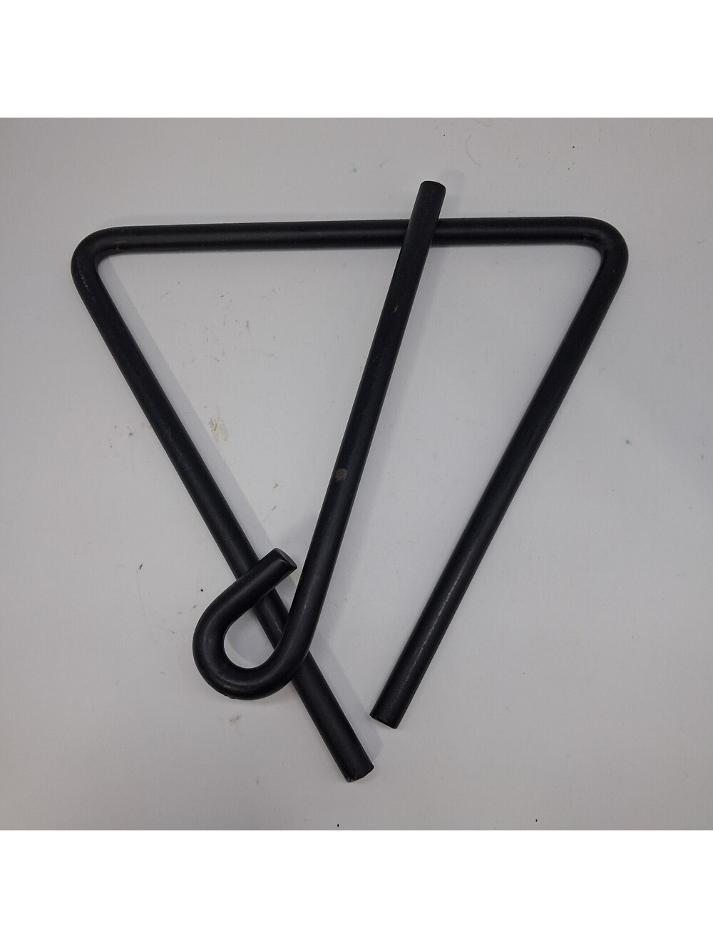 8 Inch Steel Musical Triangle Percussion Instrument w/ Striker Black